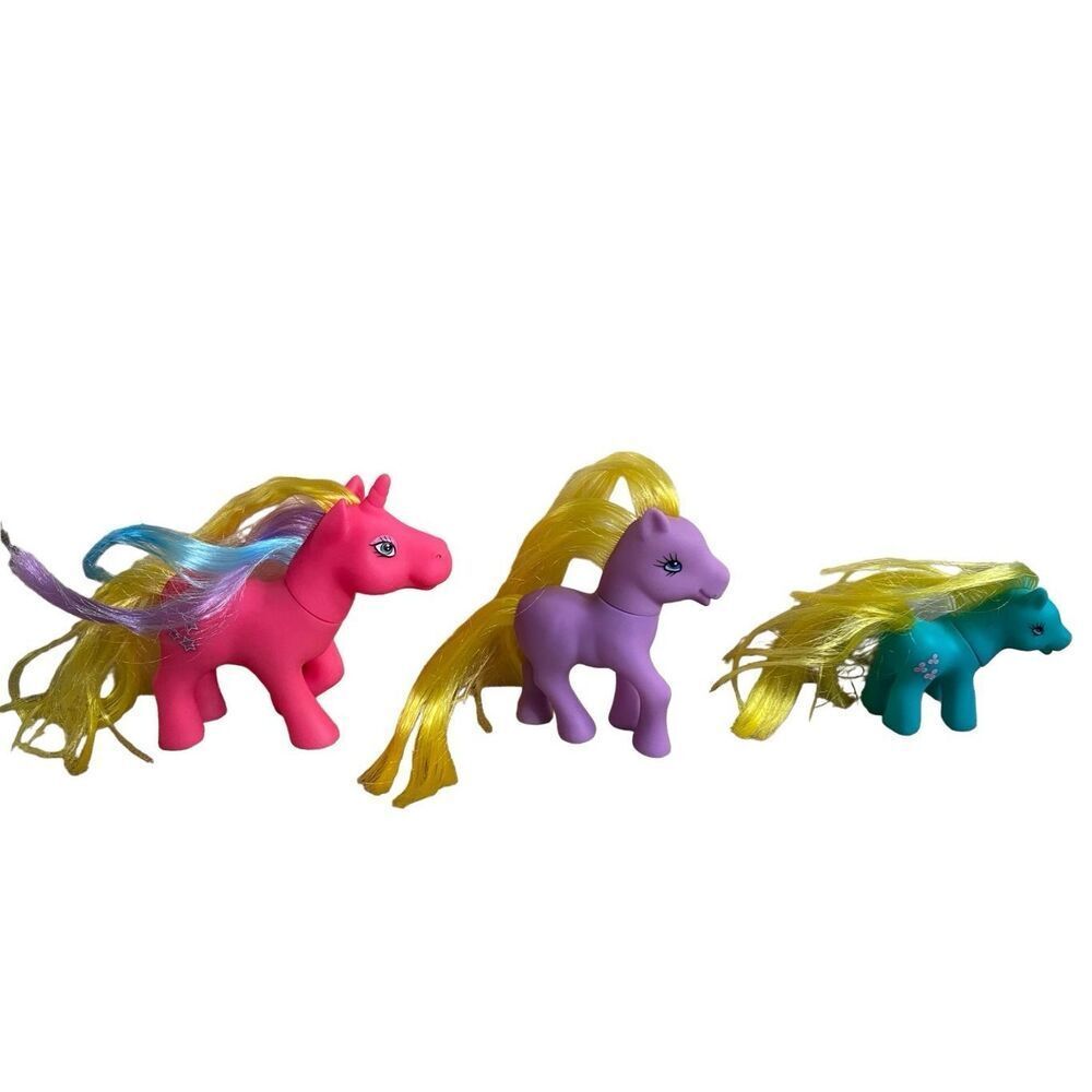 Lot Of 3 Gi-go Pony Lot Collectibles Nostalgia Toys Cat Cute Kawaii Vintage